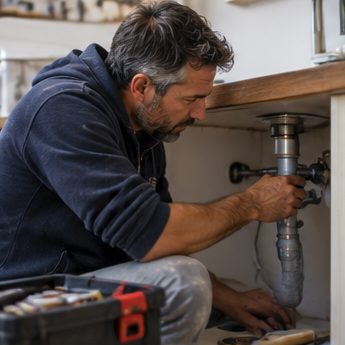 Plombier au travail